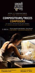 Clôture des inscriptions/Appel à compositeurs – Concours 2020